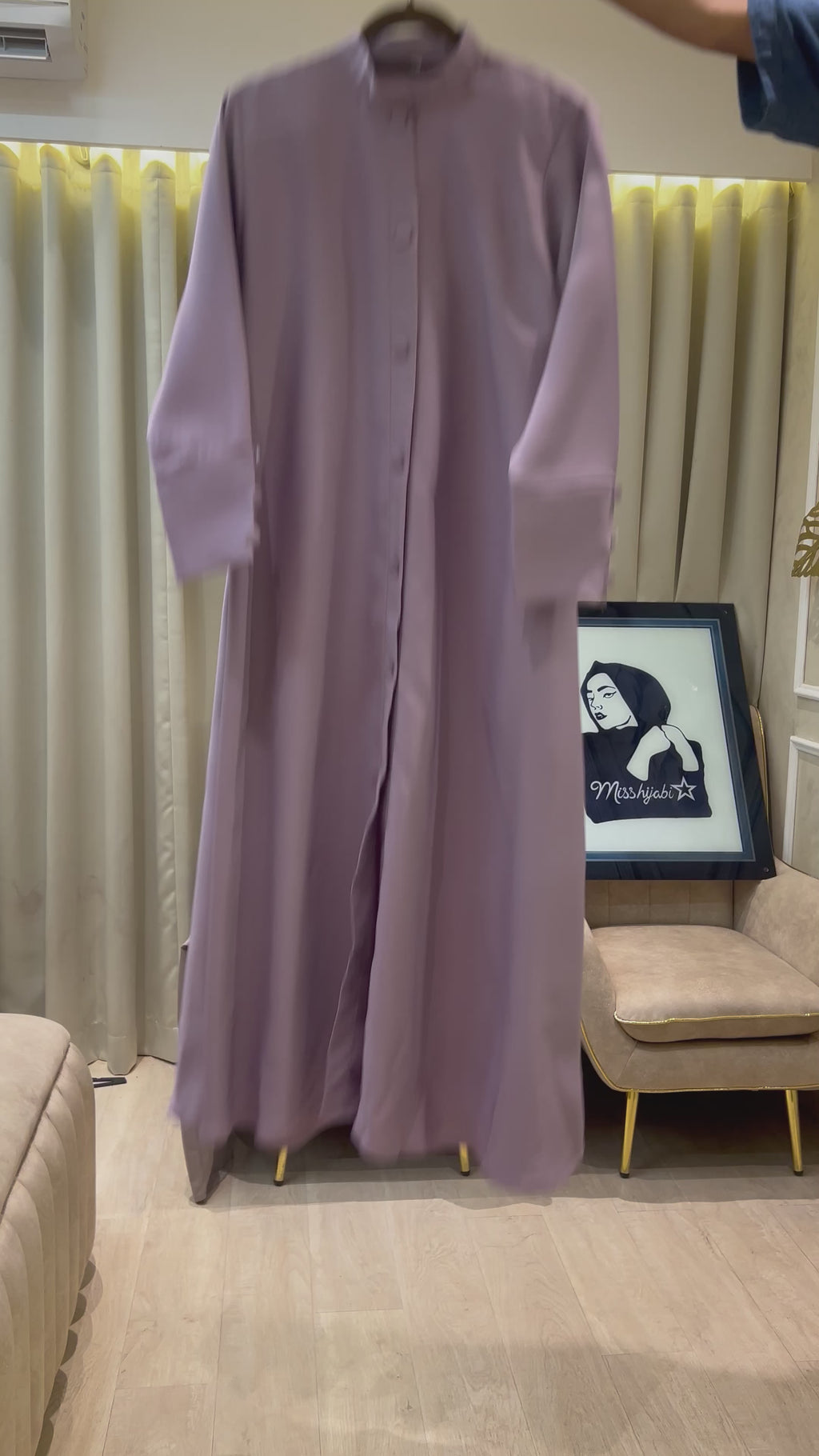 Everyday Abaya in Lavender ￼- MH070