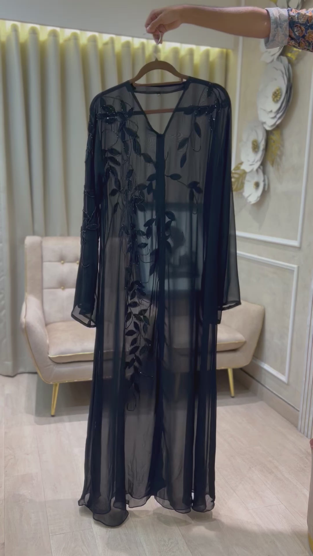 Luxury Black Abaya for Women | Timeless Modest Elegance - MH064