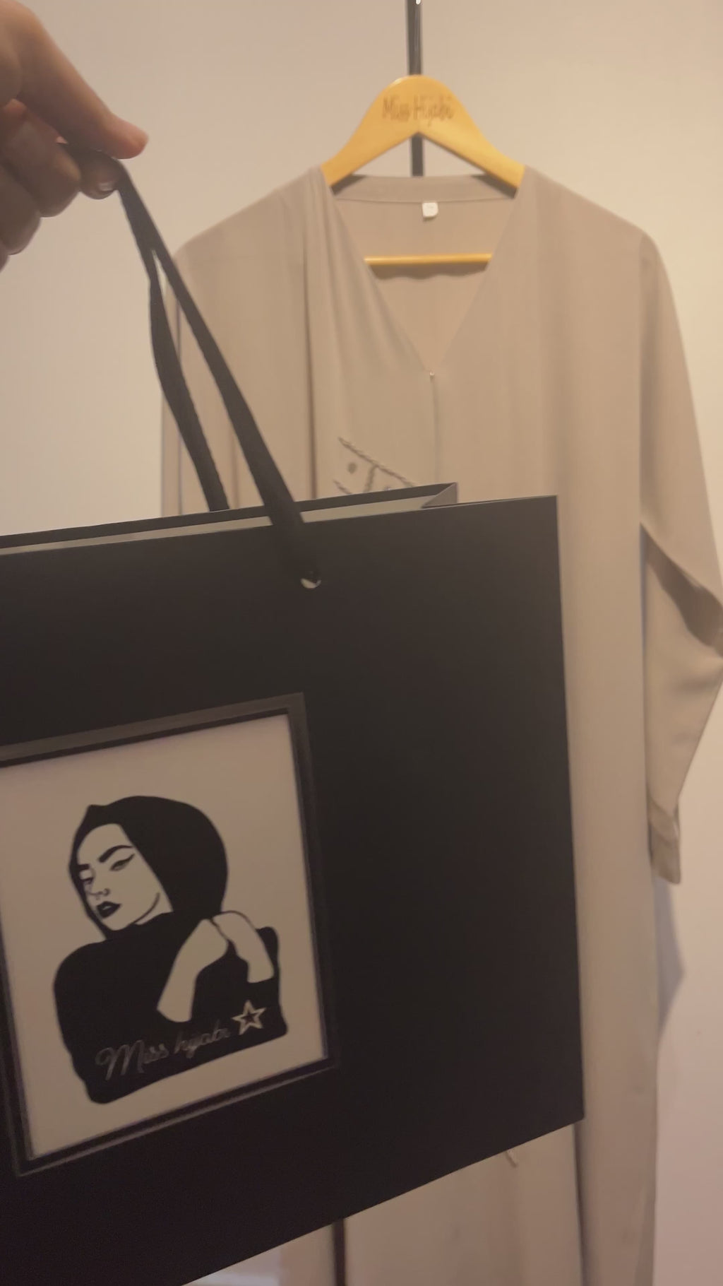 Beige Couture Handwork Abaya- MH091