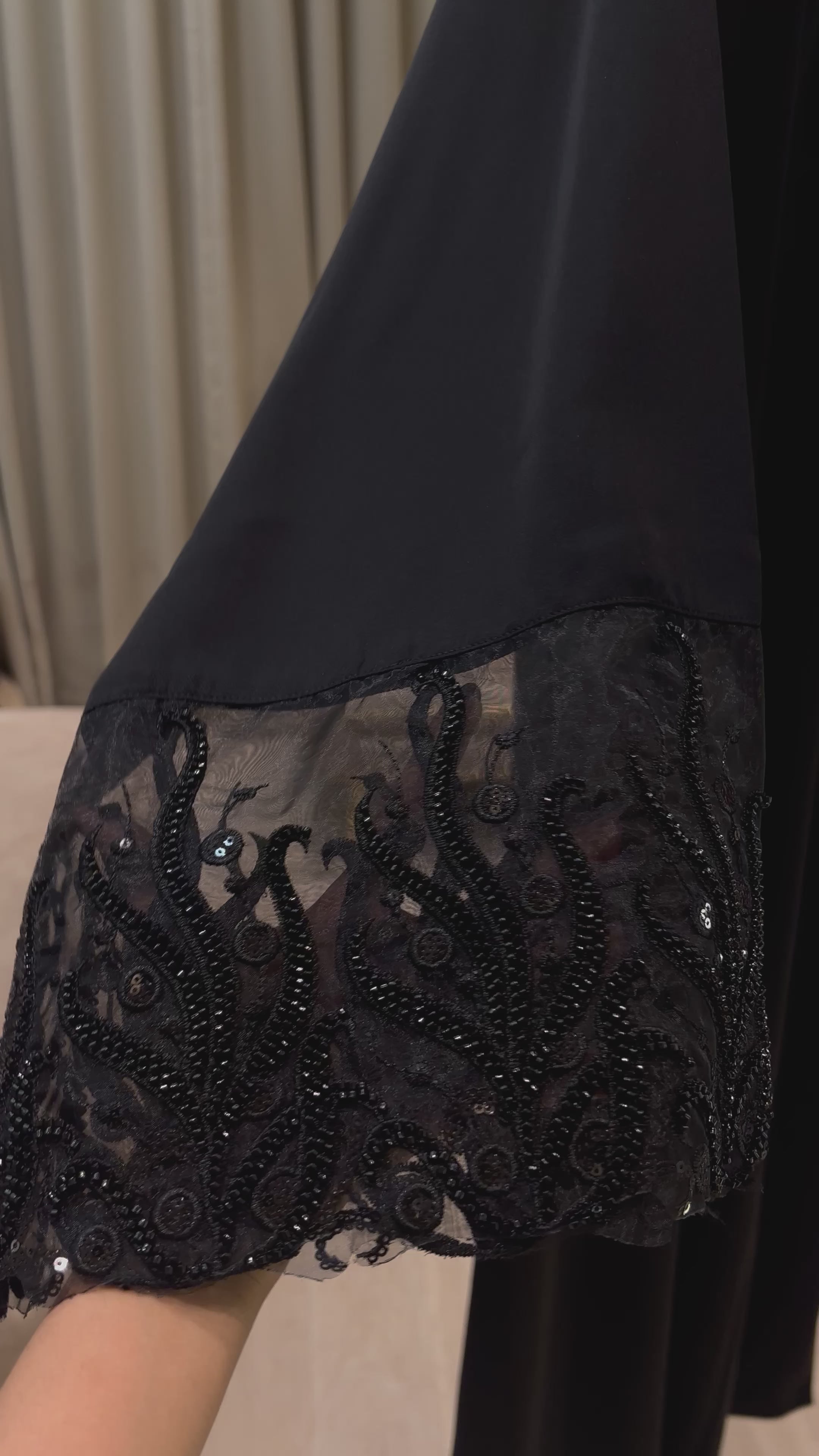 Black Abaya for Formal Occasions – Luxury Collection- MH052