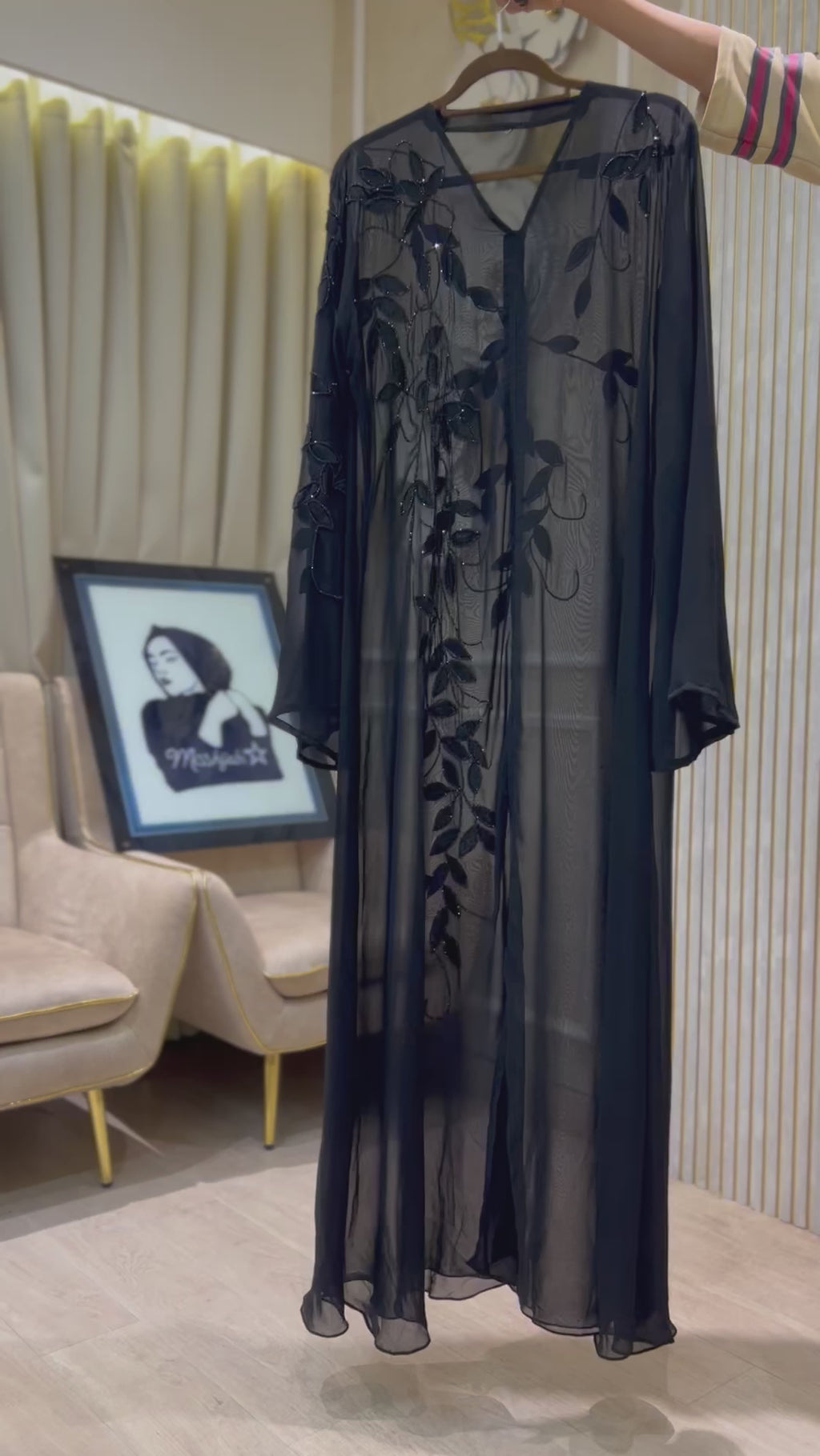 Luxury Black Abaya for Women | Timeless Modest Elegance - MH064