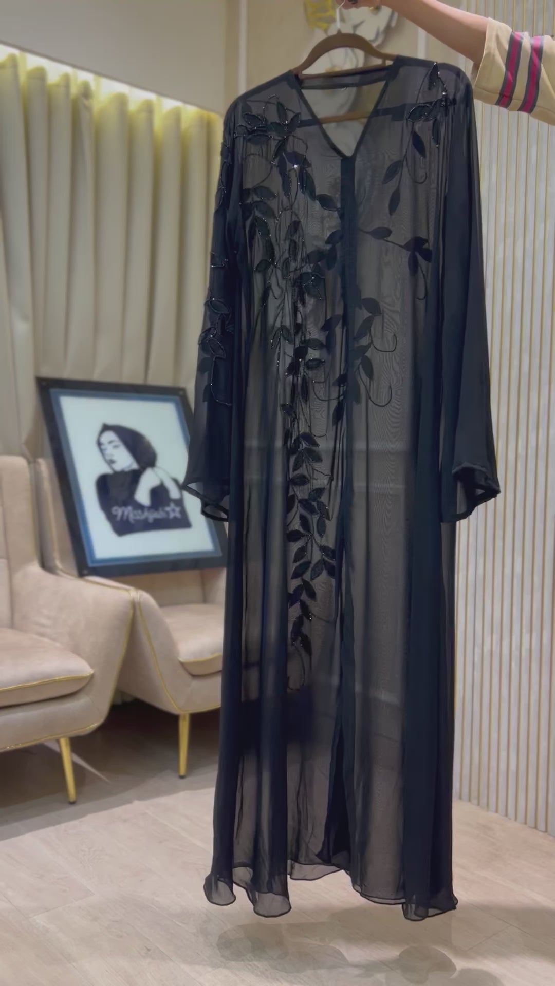 Luxury Black Abaya for Women | Timeless Modest Elegance - MH064