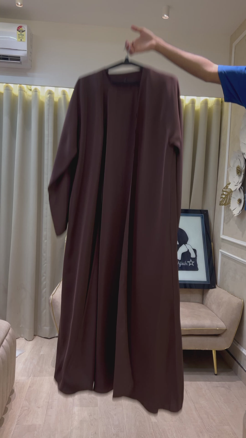 Simple Brown Abaya Comfortable Daily Wear -MH053