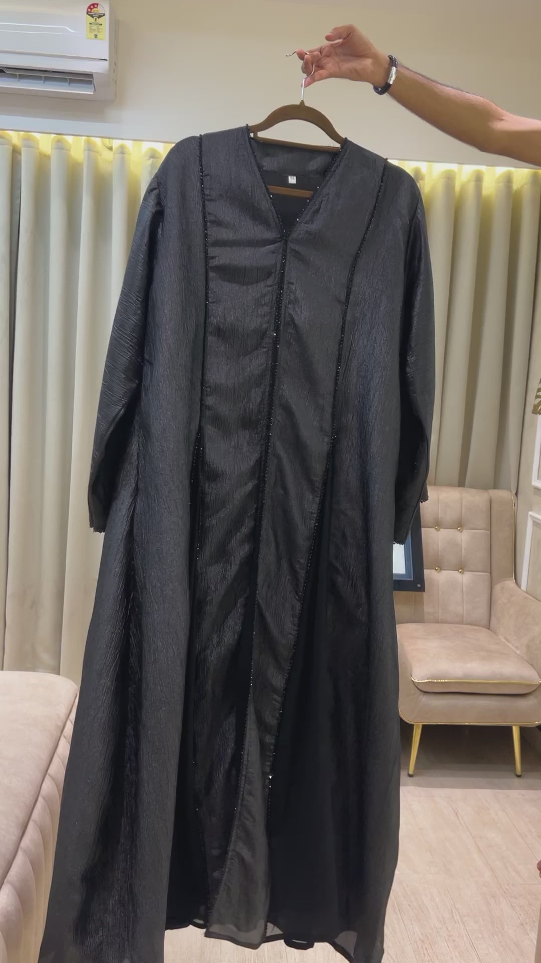 Black Obsidian Abaya- MH040